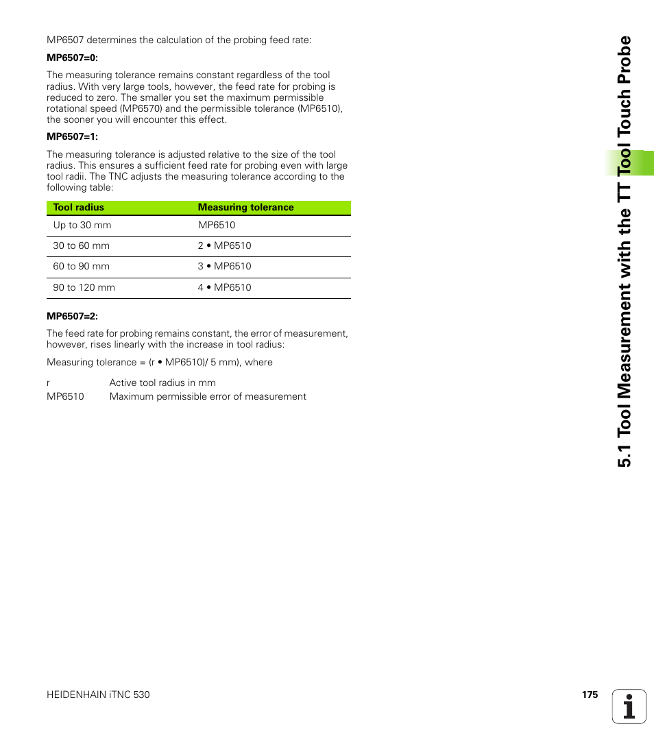 HEIDENHAIN iTNC 530 (340 49x-04) Touch Probe Cycles User Manual | Page 175 / 191
