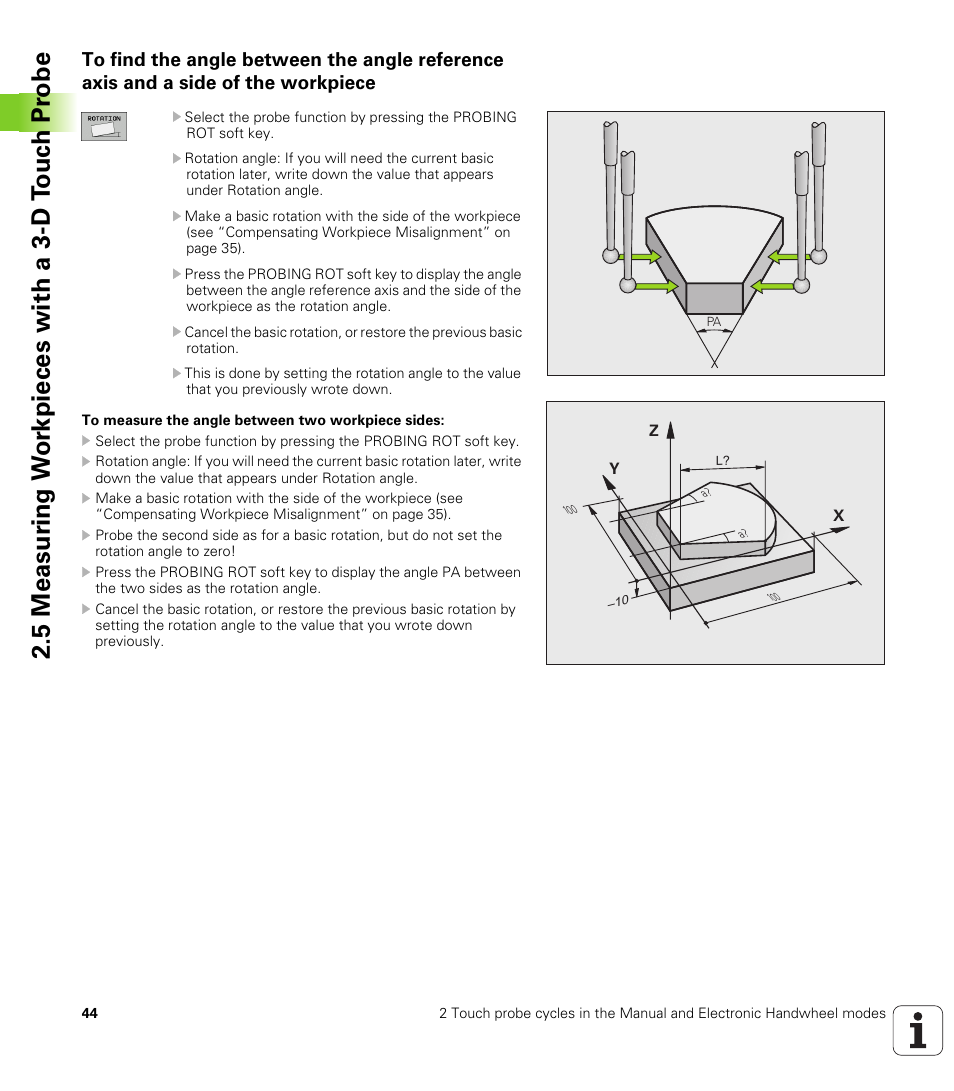 HEIDENHAIN iTNC 530 (340 49x-04) Touch Probe Cycles User Manual | Page 44 / 191