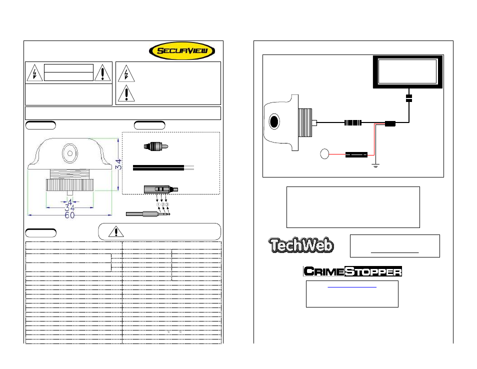 Crimestopper Security Products SV-6714 User Manual | 2 pages