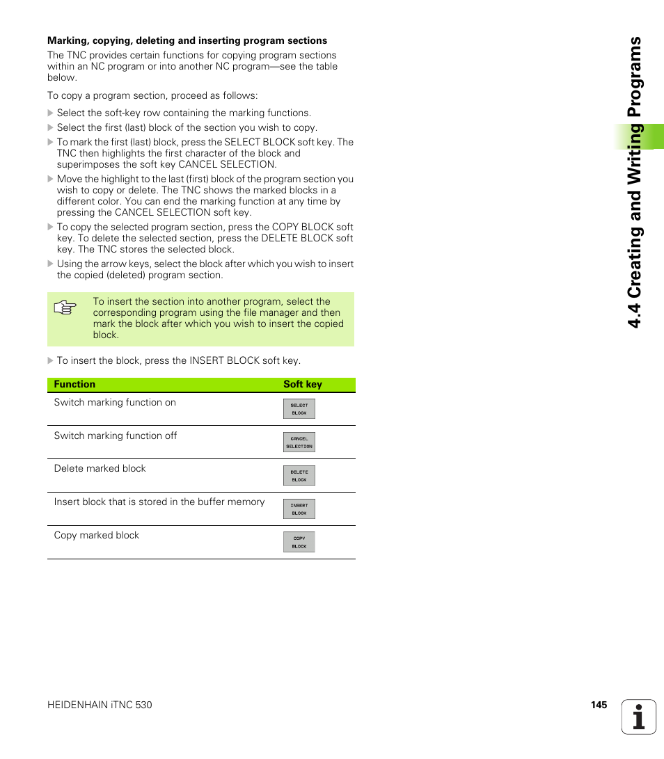 4 cr eating and w riting pr ogr a ms | HEIDENHAIN iTNC 530 (340 49x-04) ISO programming User Manual | Page 145 / 703