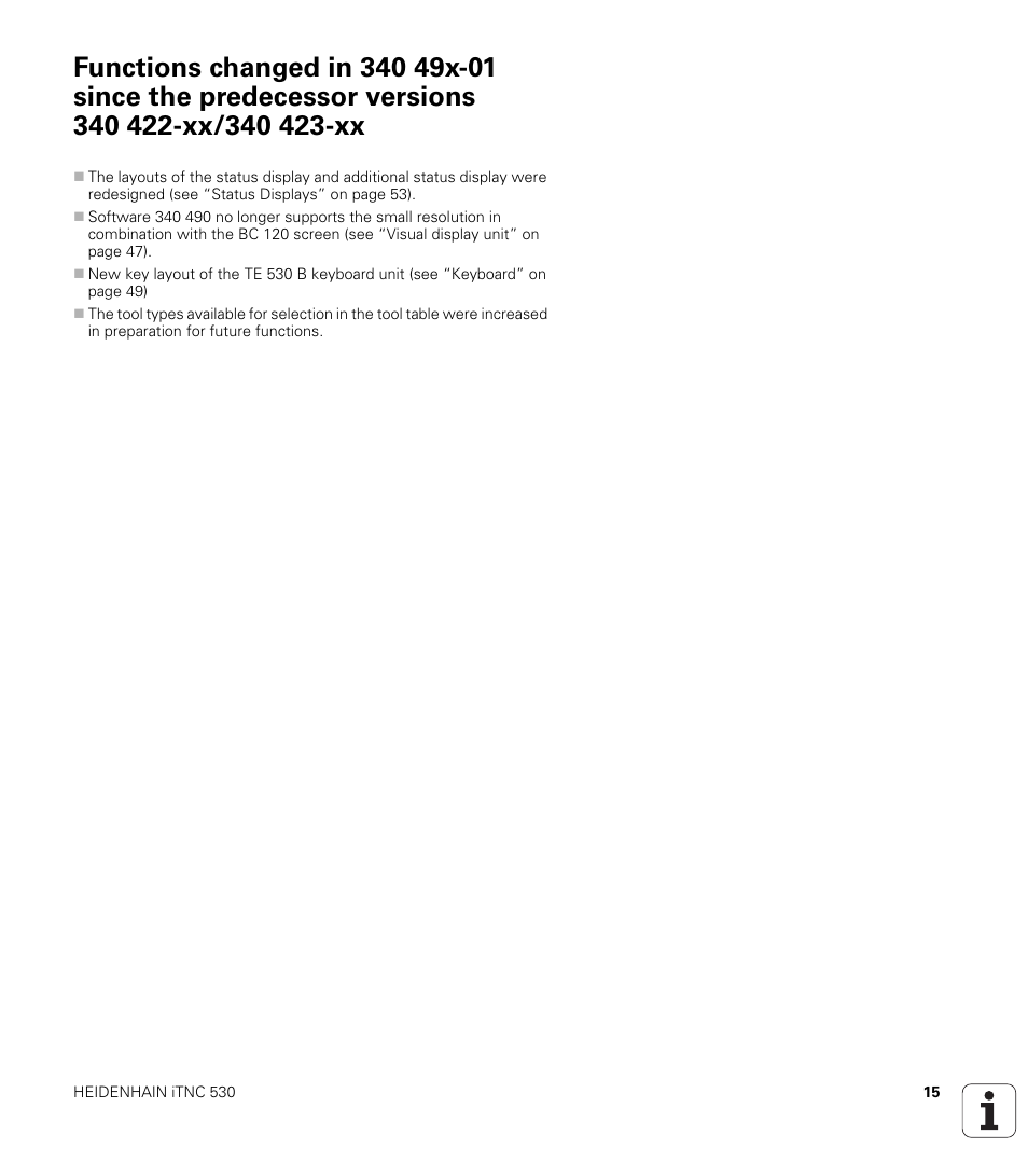 HEIDENHAIN iTNC 530 (340 49x-04) ISO programming User Manual | Page 15 / 703