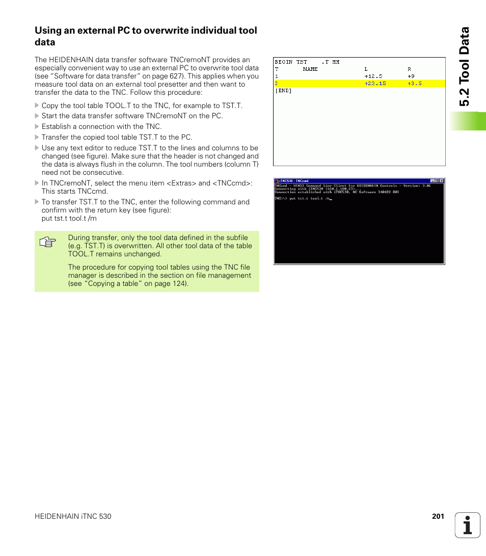 2 t ool d a ta | HEIDENHAIN iTNC 530 (340 49x-04) ISO programming User Manual | Page 201 / 703