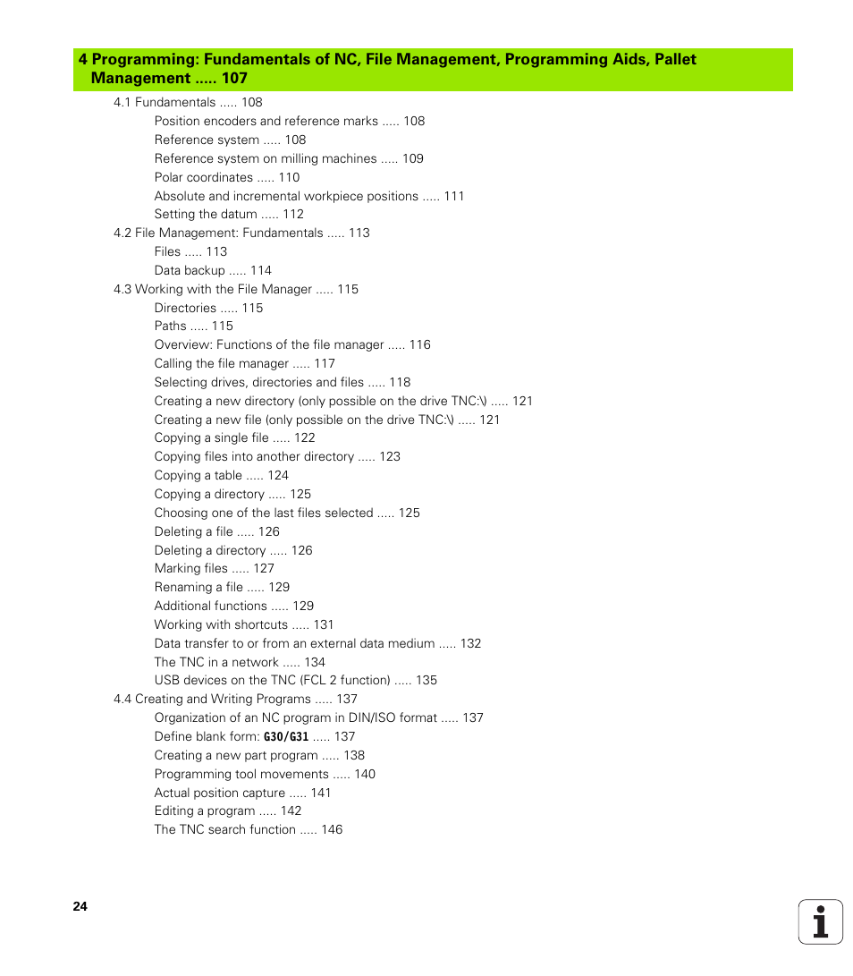 HEIDENHAIN iTNC 530 (340 49x-04) ISO programming User Manual | Page 24 / 703