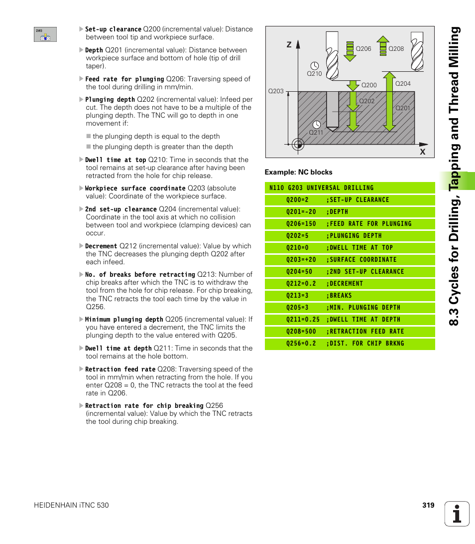 HEIDENHAIN iTNC 530 (340 49x-04) ISO programming User Manual | Page 319 / 703