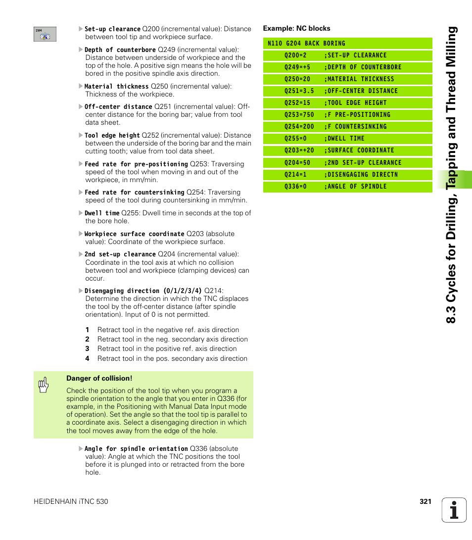 HEIDENHAIN iTNC 530 (340 49x-04) ISO programming User Manual | Page 321 / 703