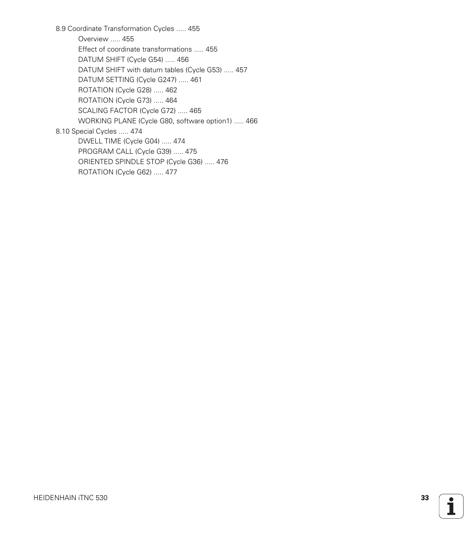 HEIDENHAIN iTNC 530 (340 49x-04) ISO programming User Manual | Page 33 / 703