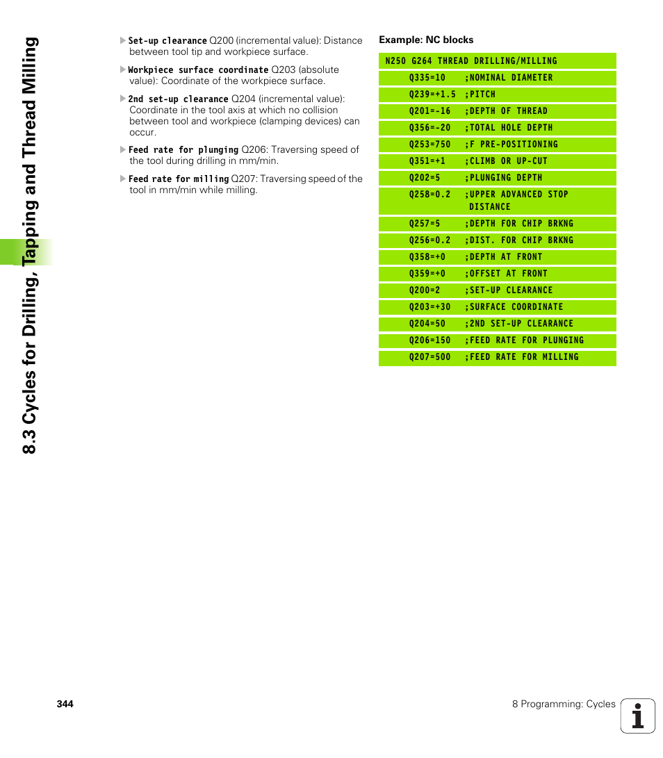 HEIDENHAIN iTNC 530 (340 49x-04) ISO programming User Manual | Page 344 / 703