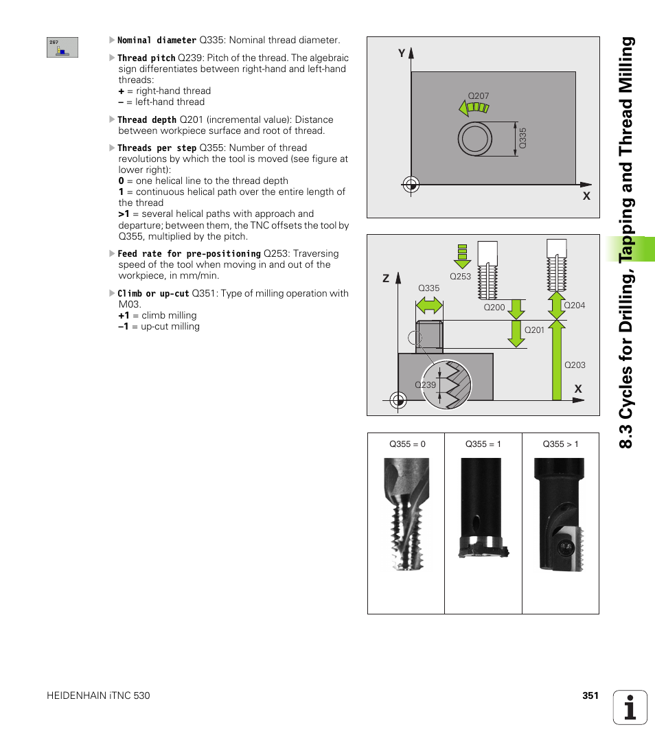 HEIDENHAIN iTNC 530 (340 49x-04) ISO programming User Manual | Page 351 / 703