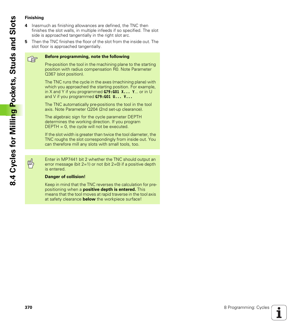 HEIDENHAIN iTNC 530 (340 49x-04) ISO programming User Manual | Page 370 / 703