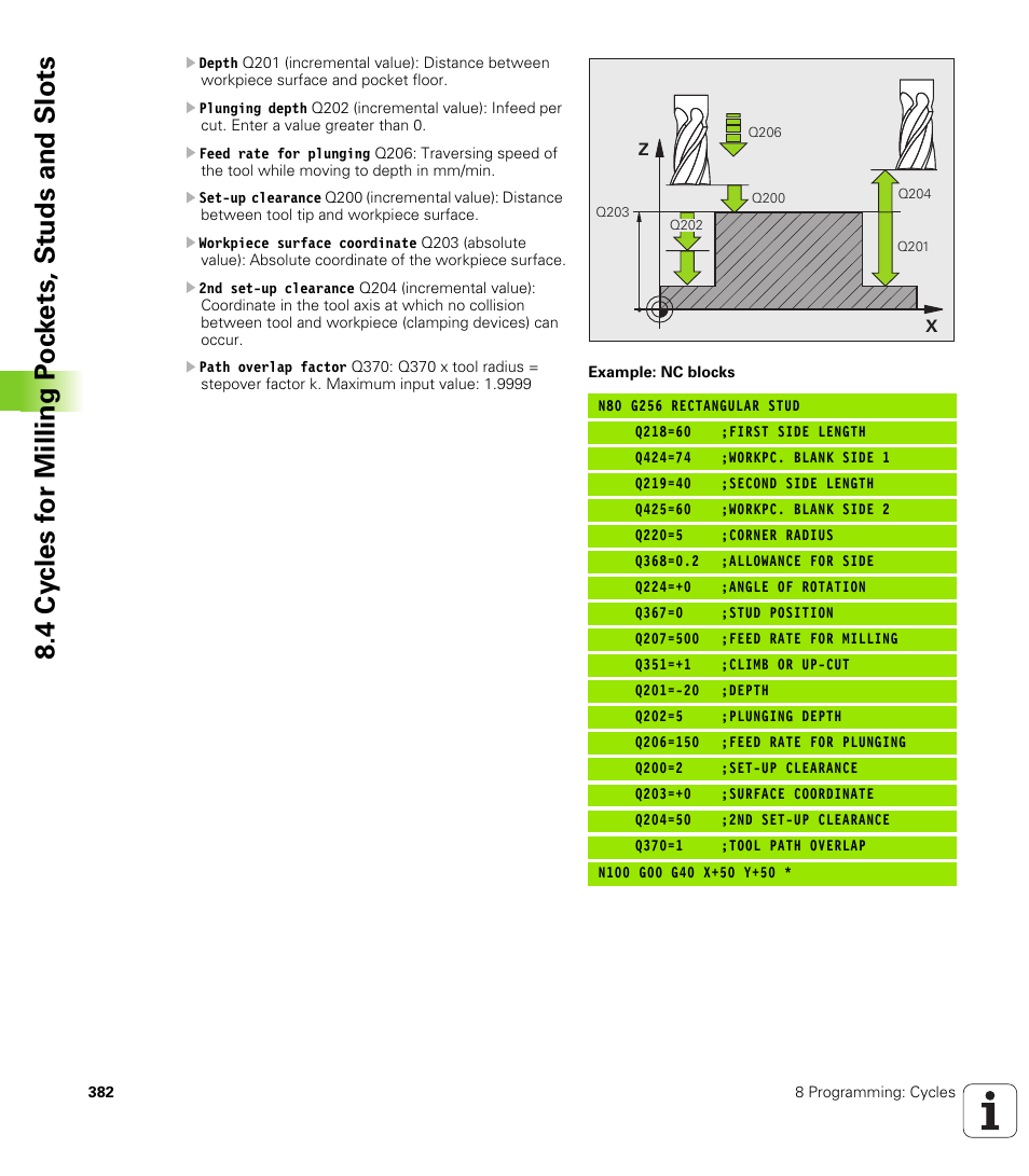 HEIDENHAIN iTNC 530 (340 49x-04) ISO programming User Manual | Page 382 / 703