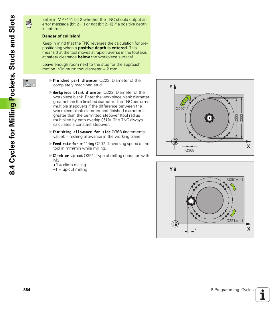 HEIDENHAIN iTNC 530 (340 49x-04) ISO programming User Manual | Page 384 / 703