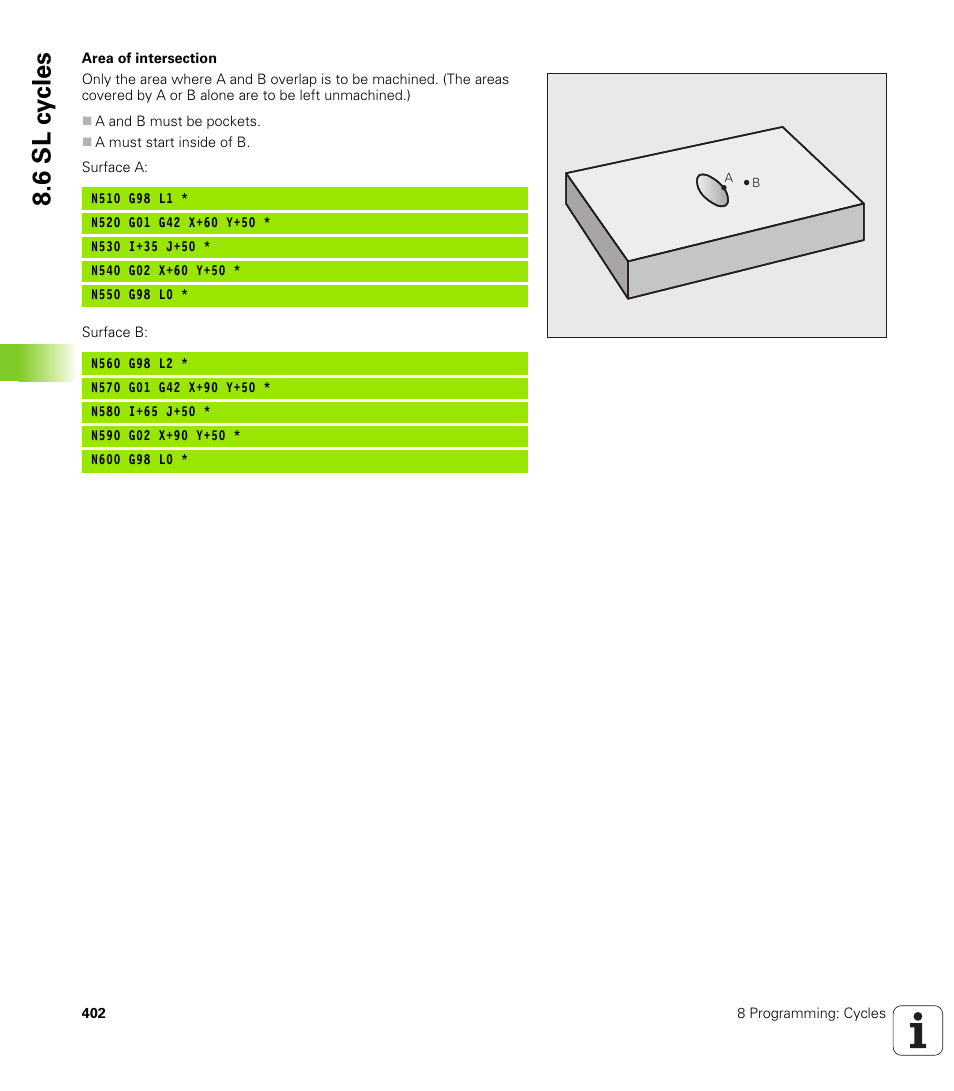 6 sl c y cles | HEIDENHAIN iTNC 530 (340 49x-04) ISO programming User Manual | Page 402 / 703