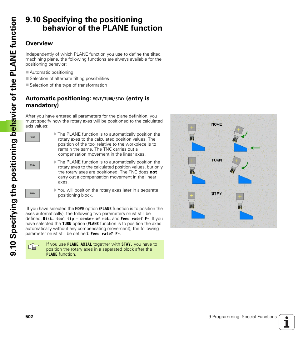 Overview, Automatic positioning, S (see “specifying the positioning | HEIDENHAIN iTNC 530 (340 49x-04) ISO programming User Manual | Page 502 / 703