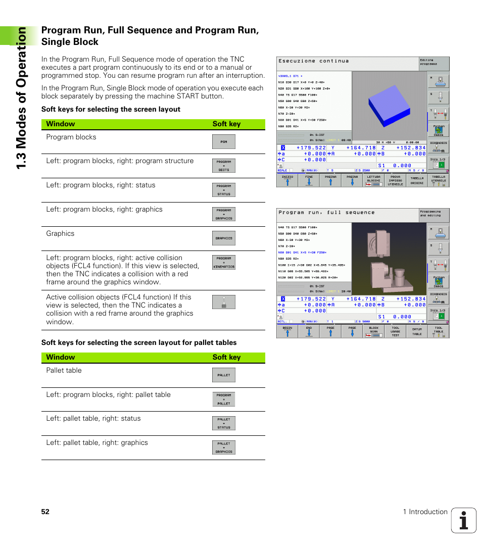3 modes of oper ation | HEIDENHAIN iTNC 530 (340 49x-04) ISO programming User Manual | Page 52 / 703