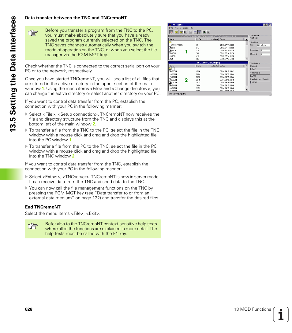 5 set ting the d a ta int e rf aces | HEIDENHAIN iTNC 530 (340 49x-04) ISO programming User Manual | Page 628 / 703