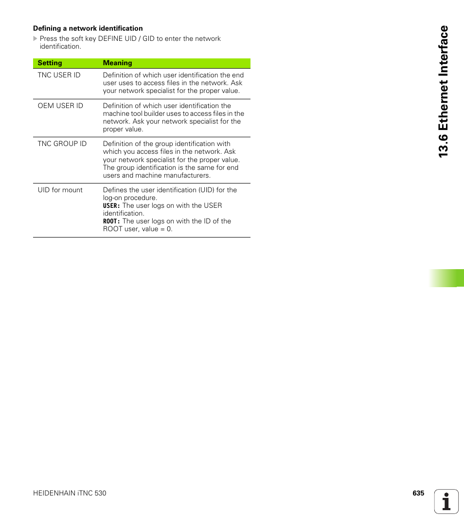 6 ether n et int e rf ace | HEIDENHAIN iTNC 530 (340 49x-04) ISO programming User Manual | Page 635 / 703