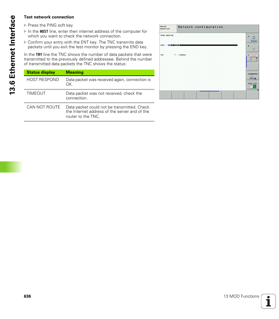 6 ether n et int e rf ace | HEIDENHAIN iTNC 530 (340 49x-04) ISO programming User Manual | Page 636 / 703