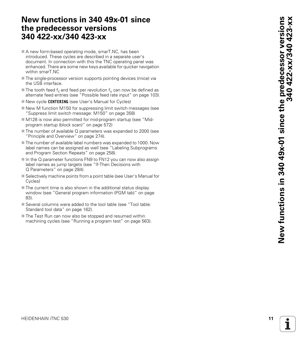 HEIDENHAIN iTNC 530 (340 49x-05) User Manual | Page 11 / 669