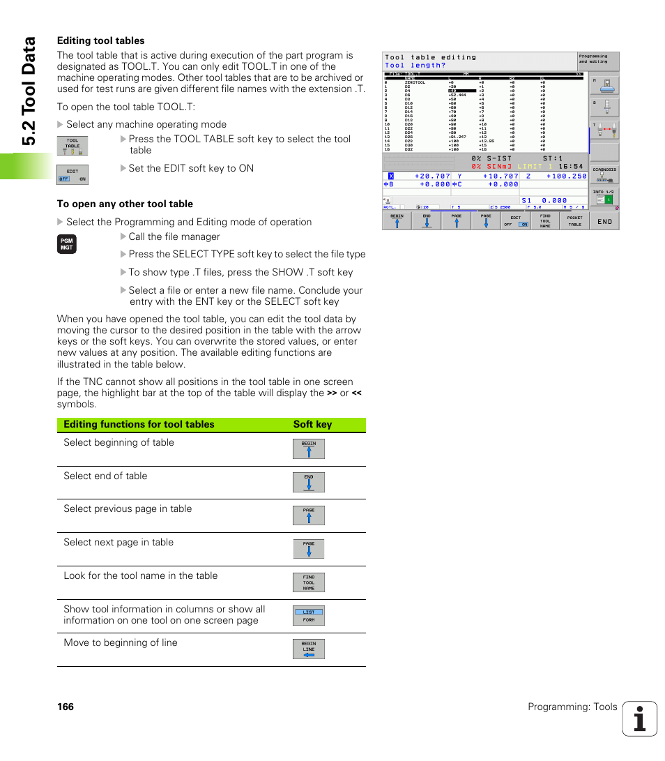 2 t ool d a ta | HEIDENHAIN iTNC 530 (340 49x-05) User Manual | Page 166 / 669