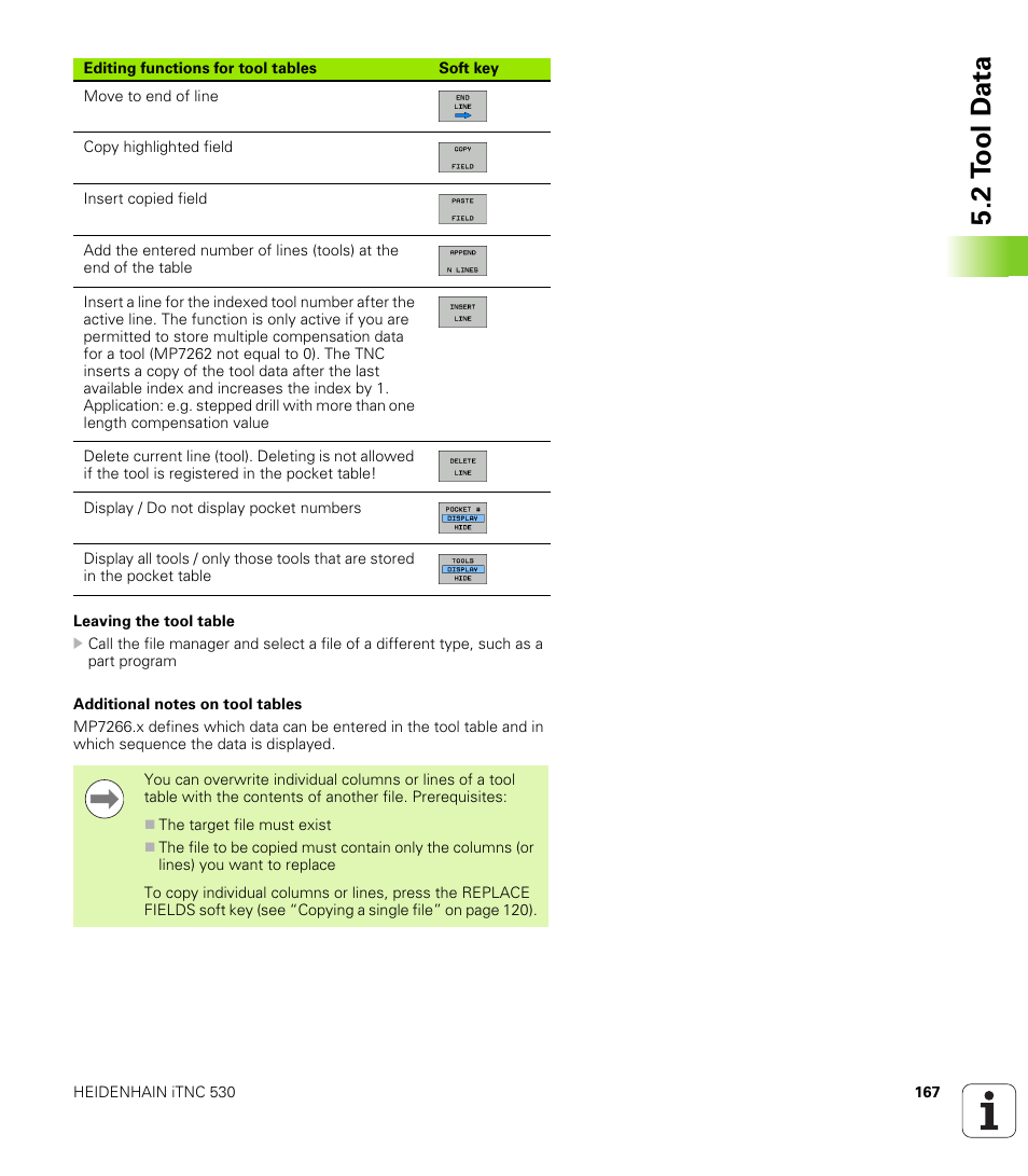 2 t ool d a ta | HEIDENHAIN iTNC 530 (340 49x-05) User Manual | Page 167 / 669