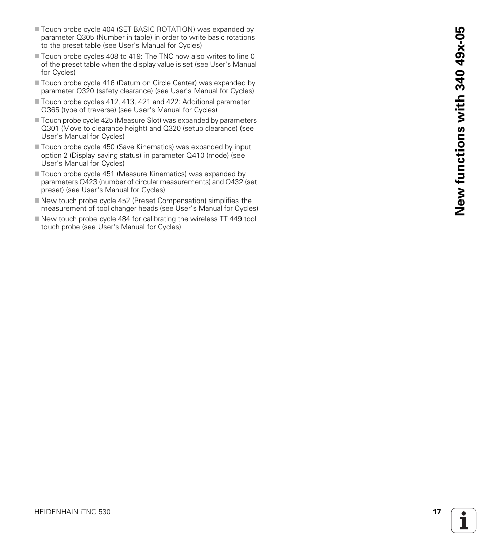 HEIDENHAIN iTNC 530 (340 49x-05) User Manual | Page 17 / 669