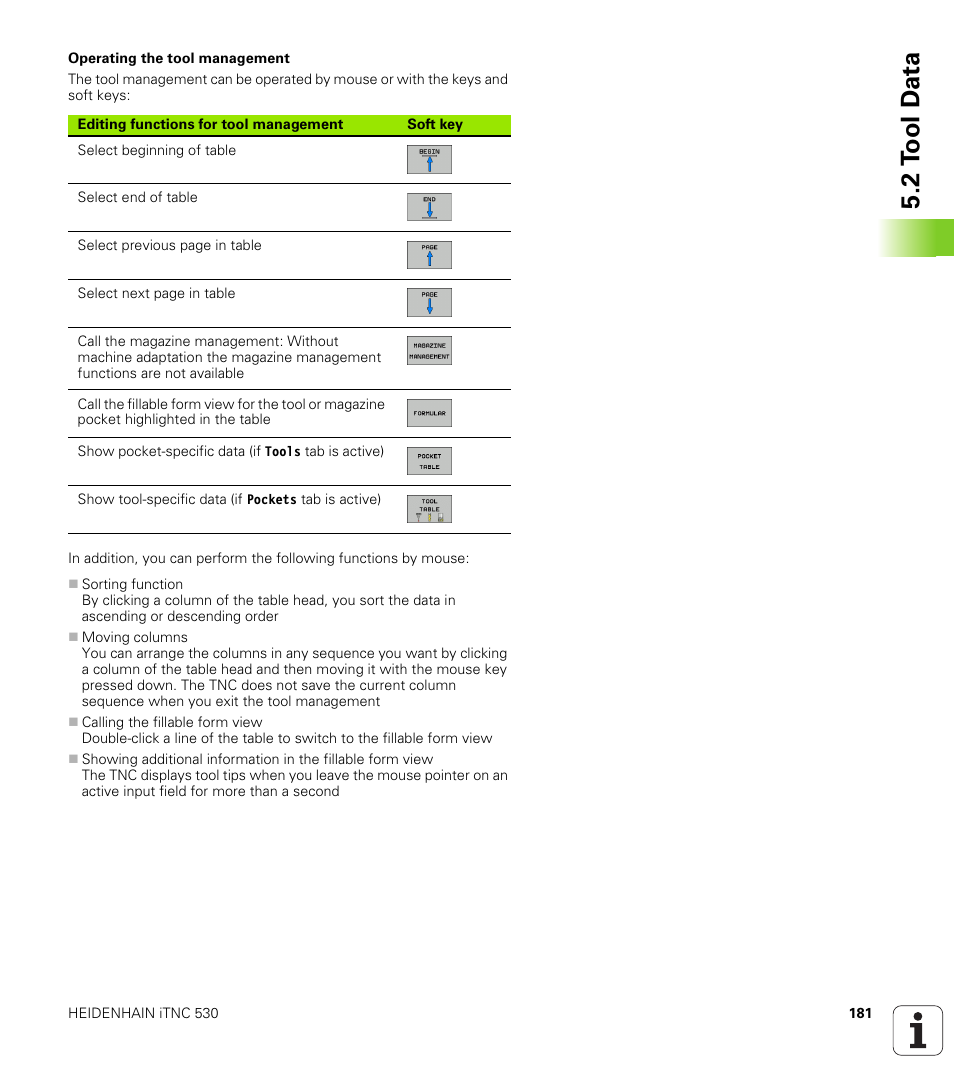 2 t ool d a ta | HEIDENHAIN iTNC 530 (340 49x-05) User Manual | Page 181 / 669