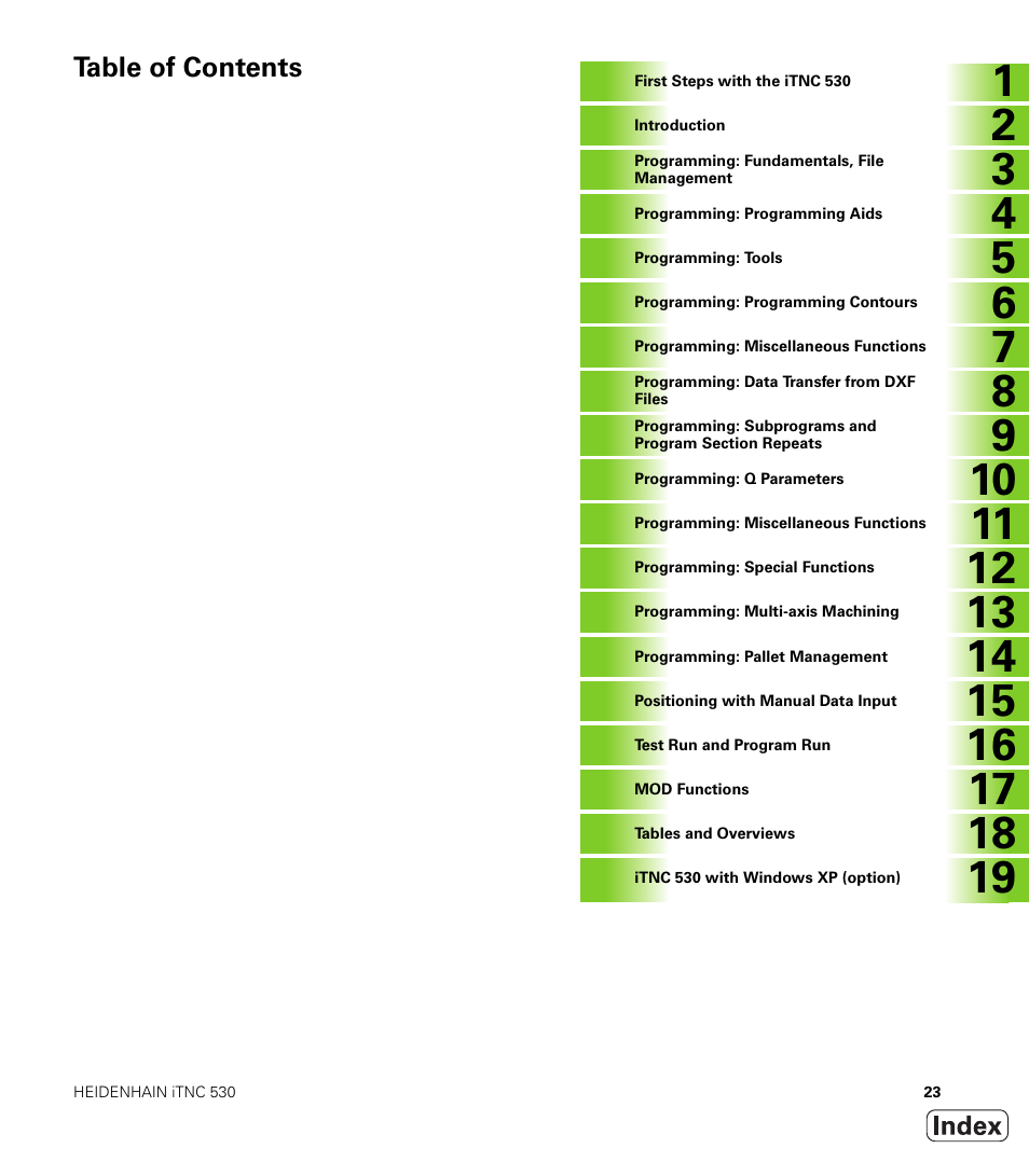 HEIDENHAIN iTNC 530 (340 49x-05) User Manual | Page 23 / 669