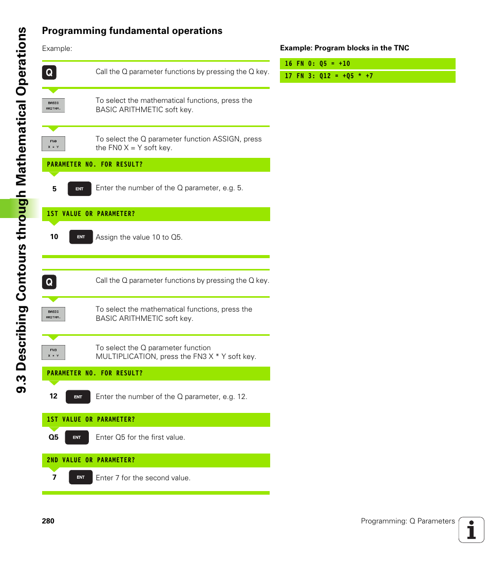 Programming fundamental operations | HEIDENHAIN iTNC 530 (340 49x-05) User Manual | Page 280 / 669