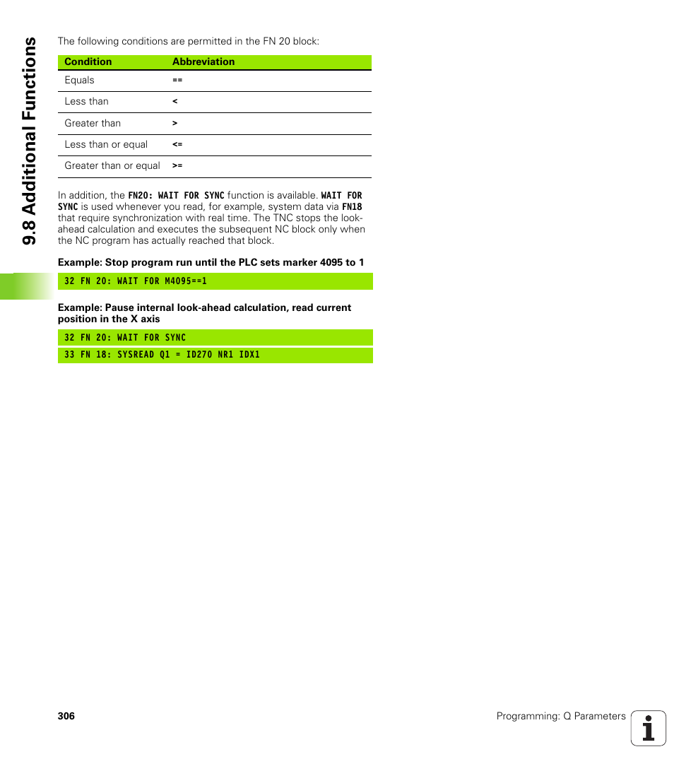 8 a d ditional f unctions | HEIDENHAIN iTNC 530 (340 49x-05) User Manual | Page 306 / 669