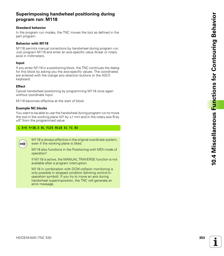 HEIDENHAIN iTNC 530 (340 49x-05) User Manual | Page 353 / 669