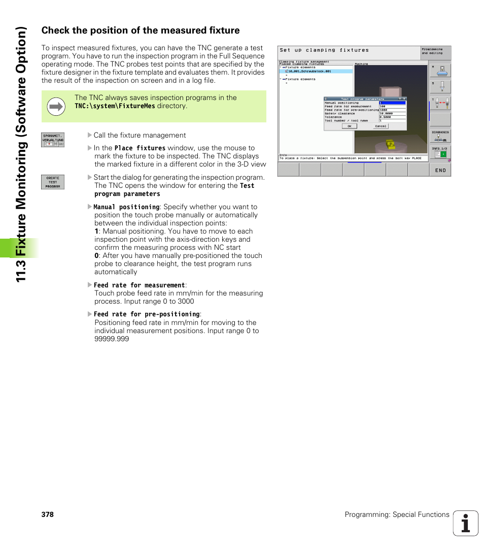 Check the position of the measured fixture, 3 fixt ur e monit o ri ng (sof tw ar e option) | HEIDENHAIN iTNC 530 (340 49x-05) User Manual | Page 378 / 669