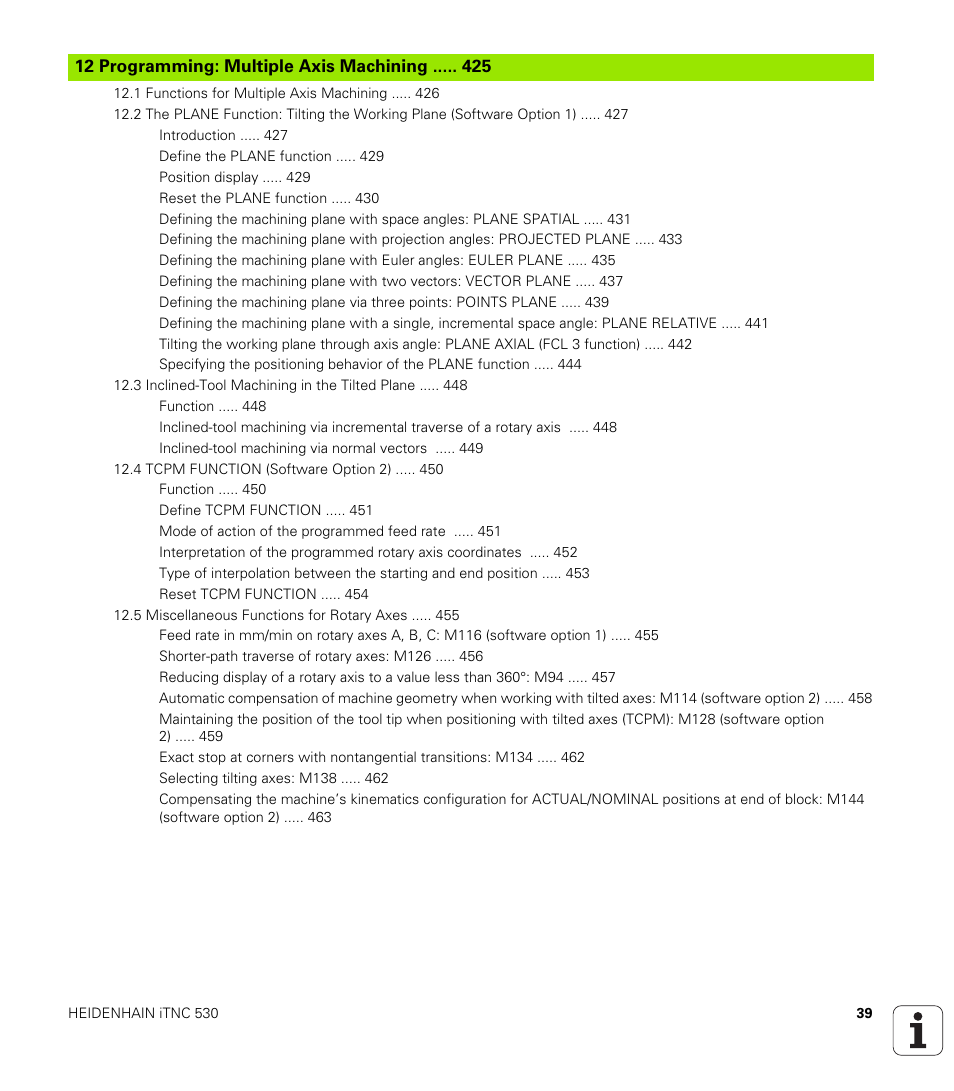 Programming: special functions | HEIDENHAIN iTNC 530 (340 49x-05) User Manual | Page 39 / 669