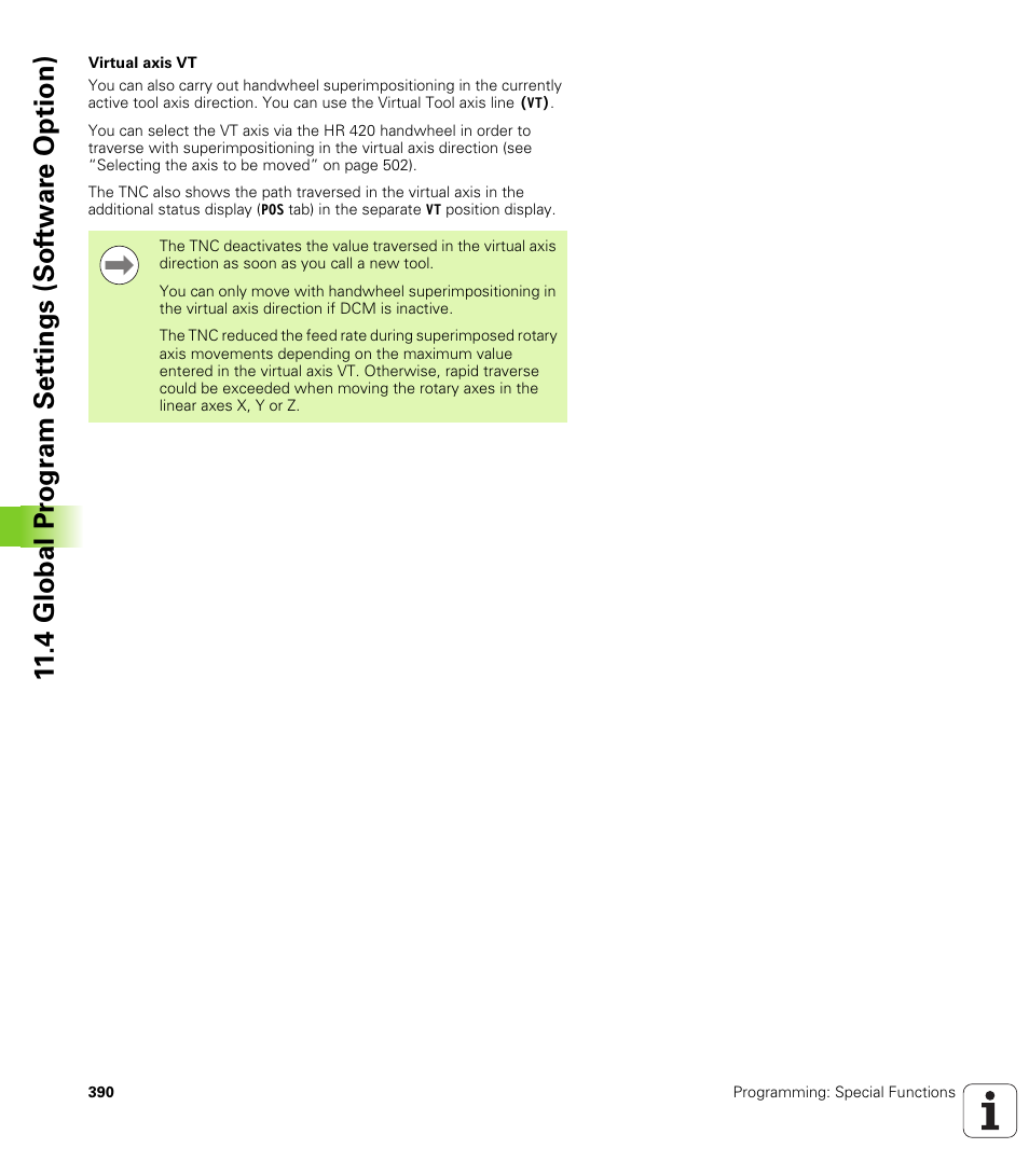 4 global pr ogr a m set tings (sof tw ar e option) | HEIDENHAIN iTNC 530 (340 49x-05) User Manual | Page 390 / 669