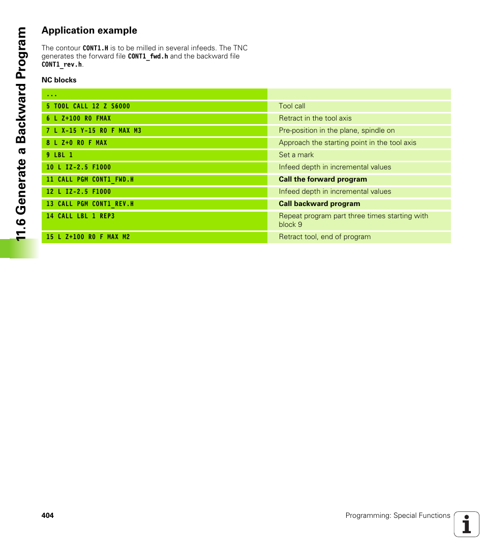 Application example | HEIDENHAIN iTNC 530 (340 49x-05) User Manual | Page 404 / 669