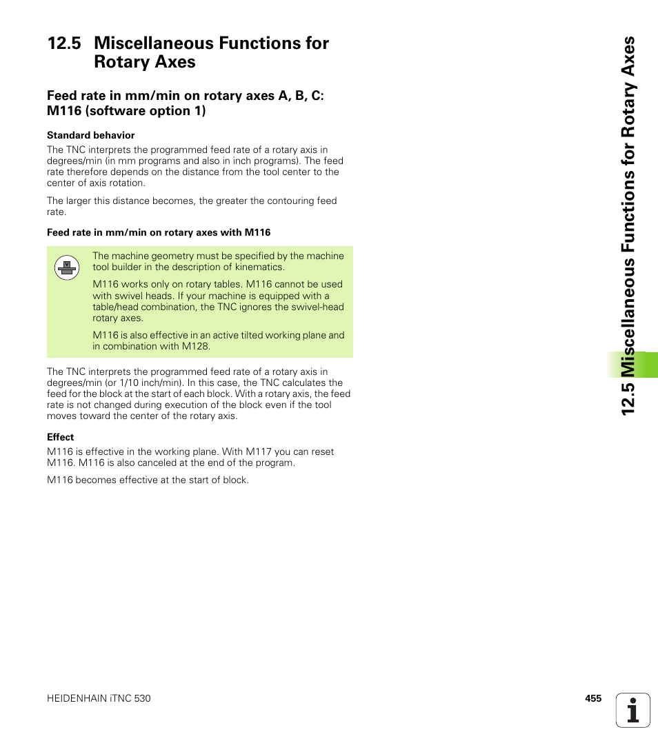 5 miscellaneous functions for rotary axes | HEIDENHAIN iTNC 530 (340 49x-05) User Manual | Page 455 / 669