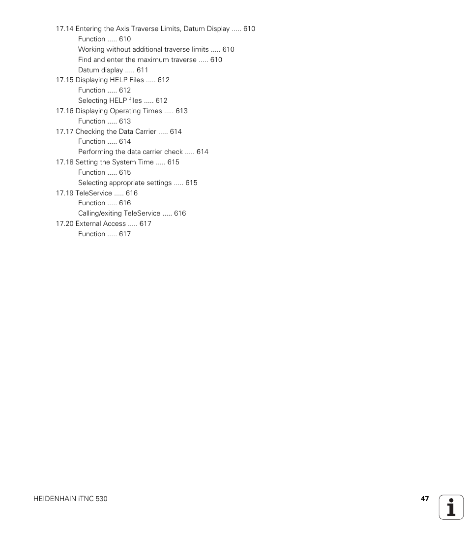 HEIDENHAIN iTNC 530 (340 49x-05) User Manual | Page 47 / 669