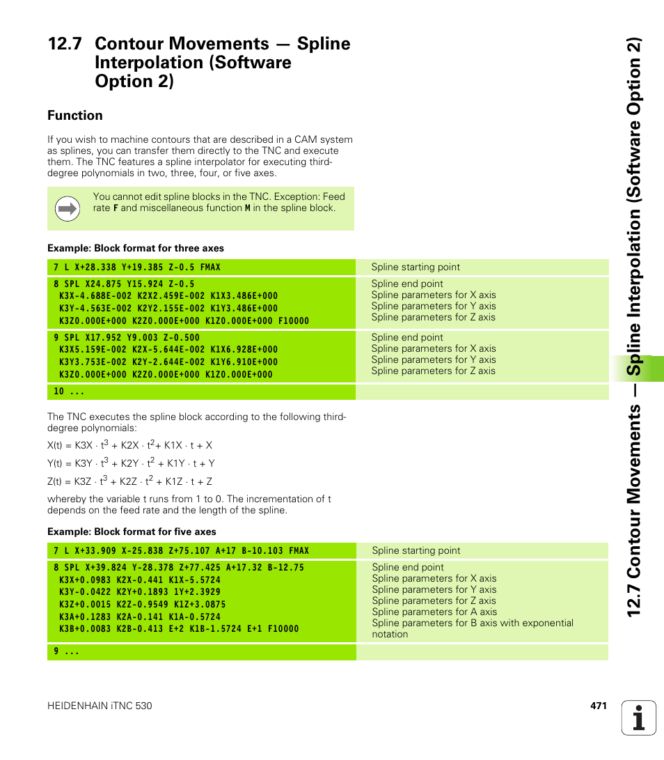 Function | HEIDENHAIN iTNC 530 (340 49x-05) User Manual | Page 471 / 669