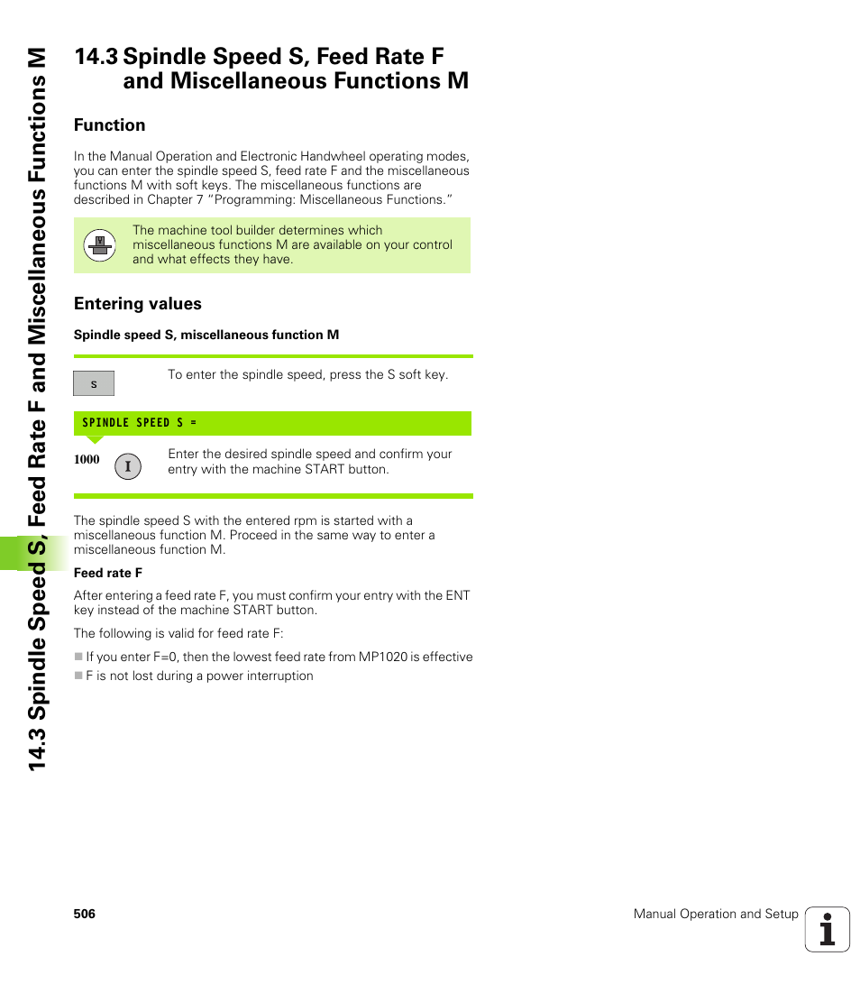 Function, Entering values | HEIDENHAIN iTNC 530 (340 49x-05) User Manual | Page 506 / 669