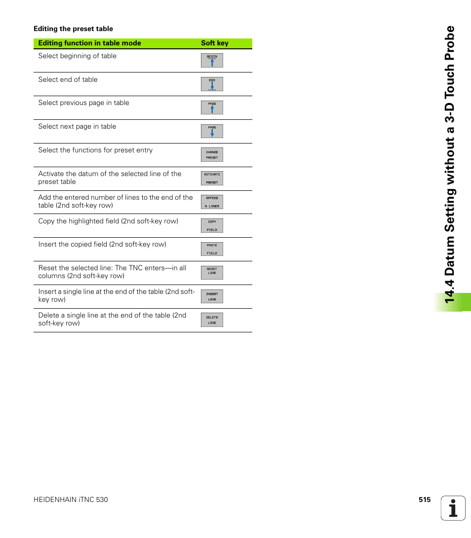 4 d a tu m set ting without a 3-d t o uc h pr obe | HEIDENHAIN iTNC 530 (340 49x-05) User Manual | Page 515 / 669