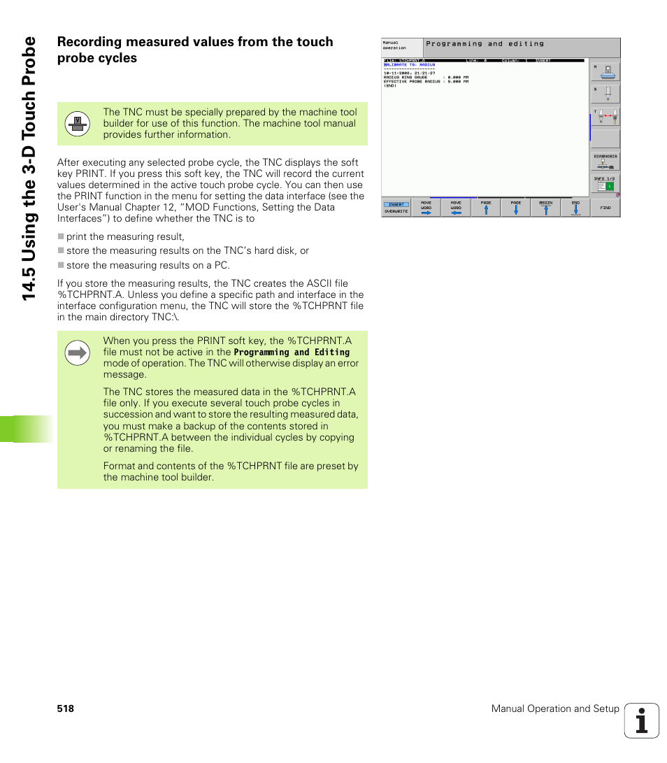 5 using the 3-d t o uc h pr obe | HEIDENHAIN iTNC 530 (340 49x-05) User Manual | Page 518 / 669