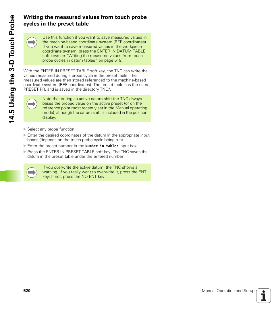 5 using the 3-d t o uc h pr obe | HEIDENHAIN iTNC 530 (340 49x-05) User Manual | Page 520 / 669