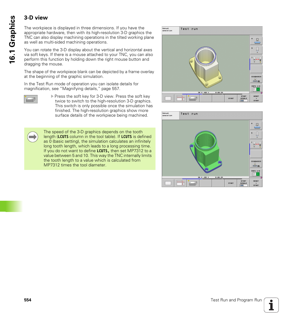 D view, 1 gr aphics | HEIDENHAIN iTNC 530 (340 49x-05) User Manual | Page 554 / 669