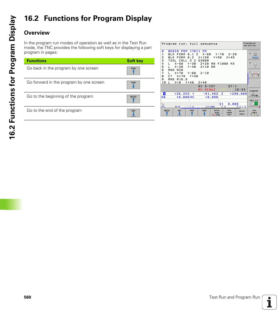 2 functions for program display, Overview | HEIDENHAIN iTNC 530 (340 49x-05) User Manual | Page 560 / 669