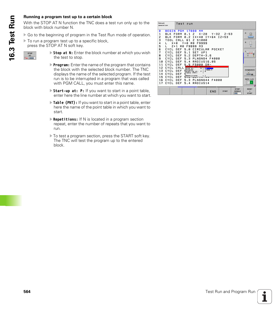 3 t e st run | HEIDENHAIN iTNC 530 (340 49x-05) User Manual | Page 564 / 669