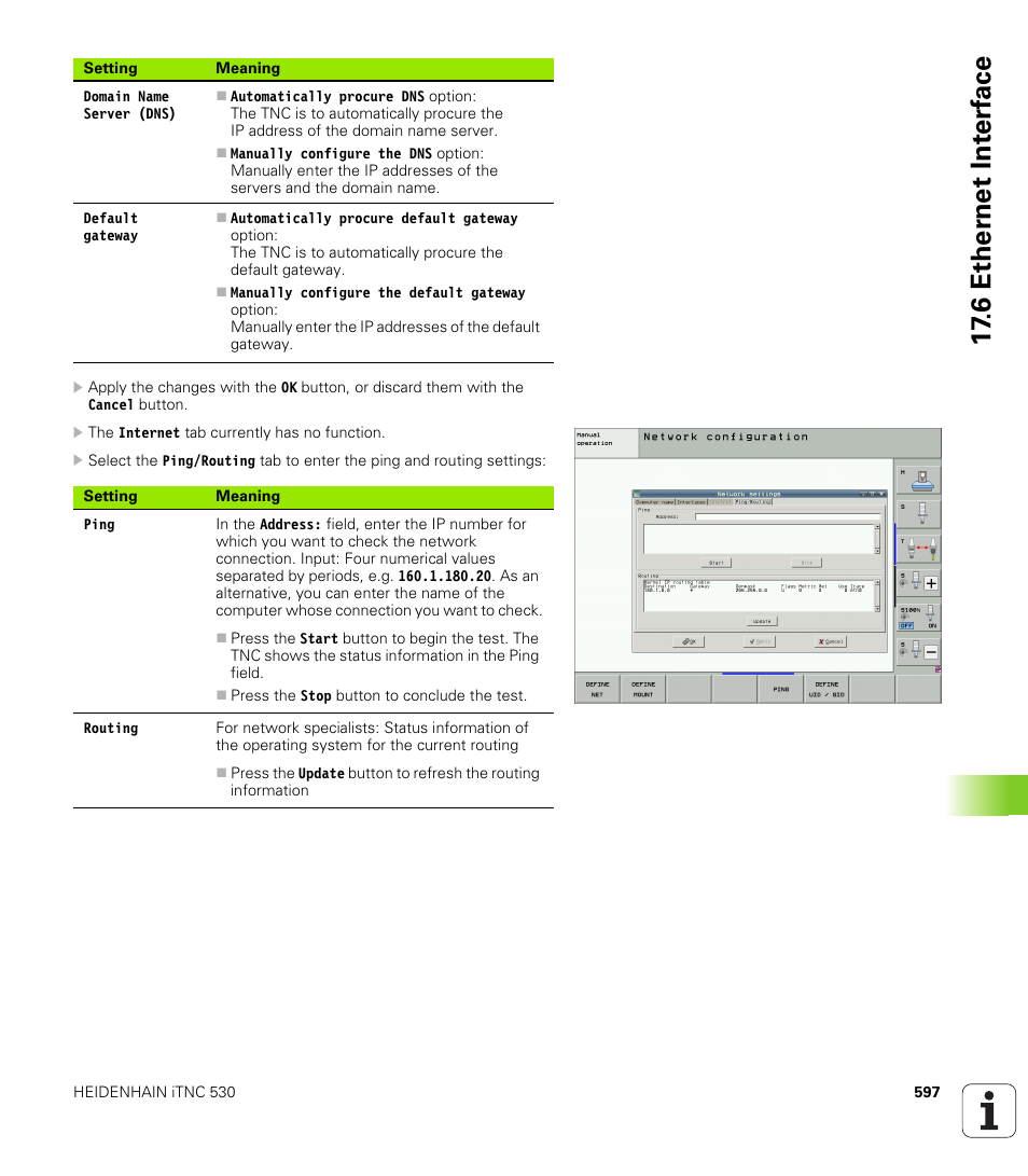 6 ether n et int e rf ace | HEIDENHAIN iTNC 530 (340 49x-05) User Manual | Page 597 / 669