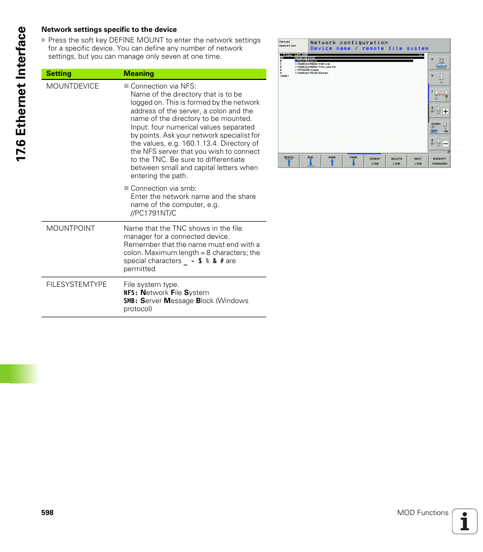 6 ether n et int e rf ace | HEIDENHAIN iTNC 530 (340 49x-05) User Manual | Page 598 / 669