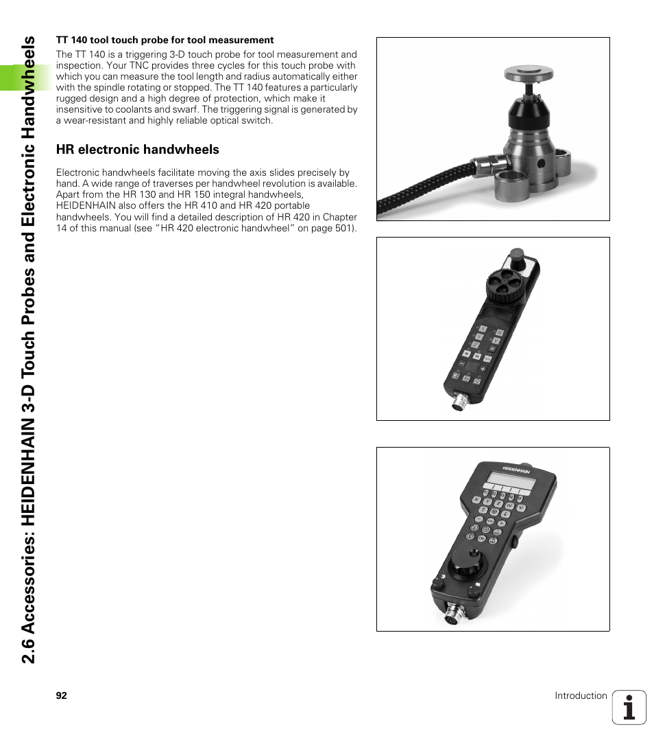 Hr electronic handwheels | HEIDENHAIN iTNC 530 (340 49x-05) User Manual | Page 92 / 669