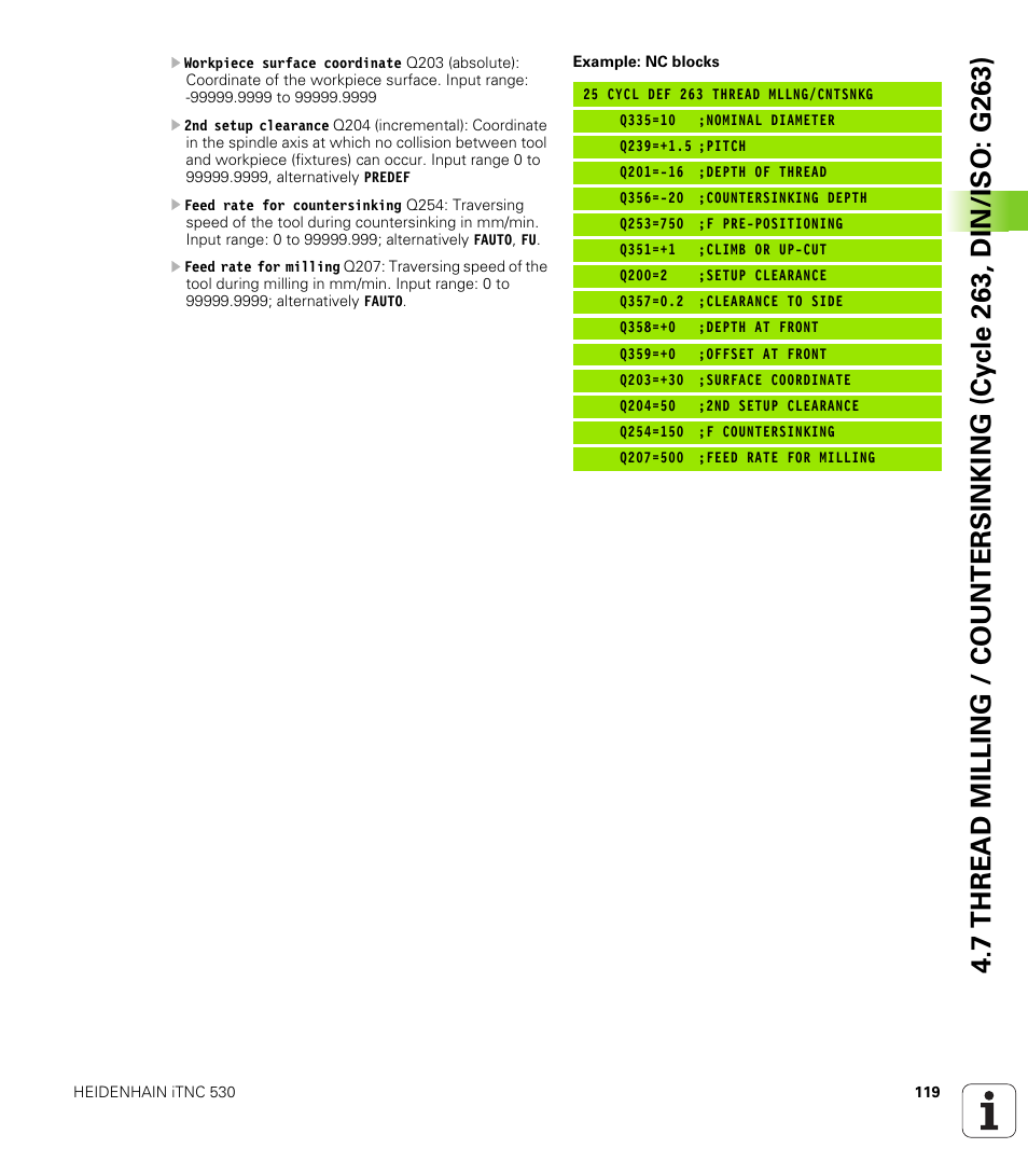 HEIDENHAIN iTNC 530 (340 49x-05) Cycle programming User Manual | Page 119 / 497