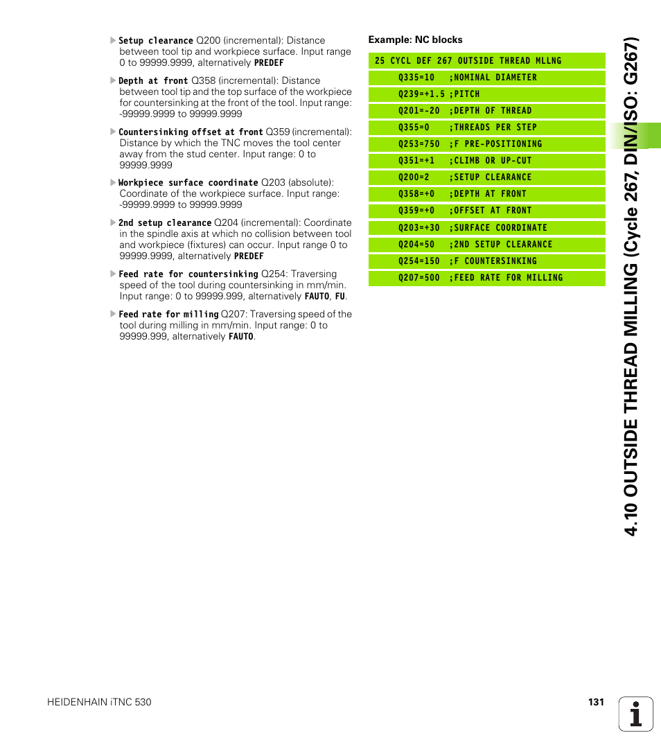 HEIDENHAIN iTNC 530 (340 49x-05) Cycle programming User Manual | Page 131 / 497