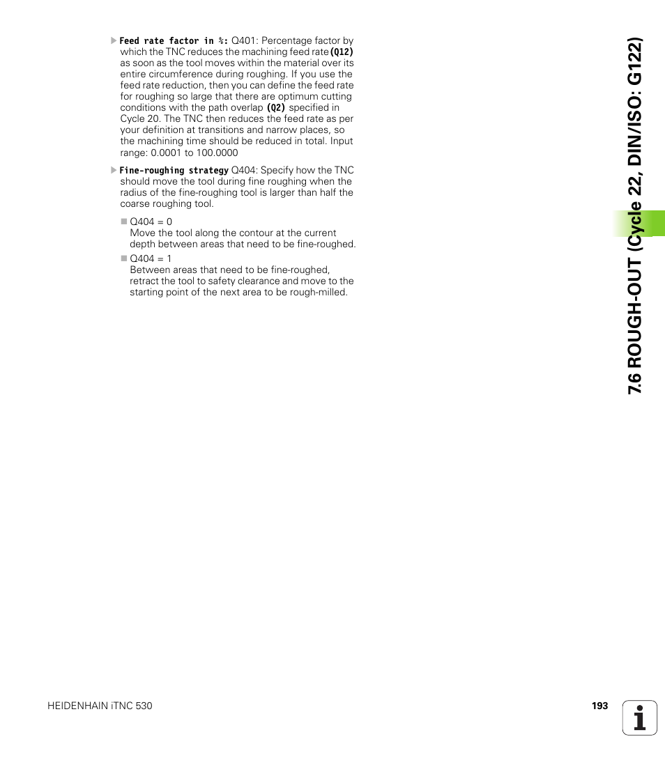 HEIDENHAIN iTNC 530 (340 49x-05) Cycle programming User Manual | Page 193 / 497
